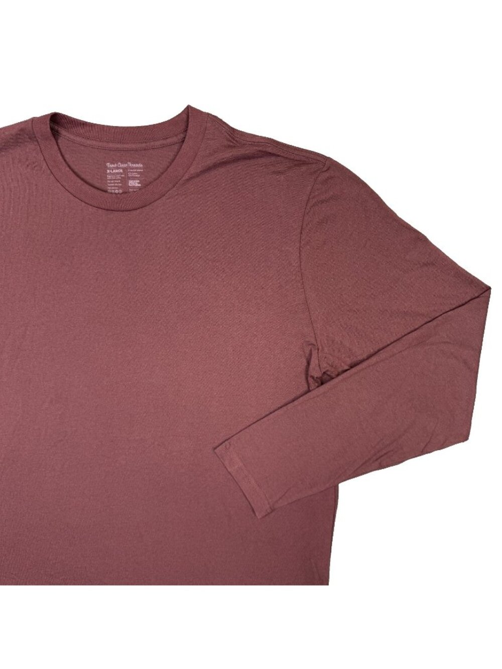 Fresh Clean Threads T Shirt  Mens XL Red Long Sleeve Crew Neck Casual Basic Soft